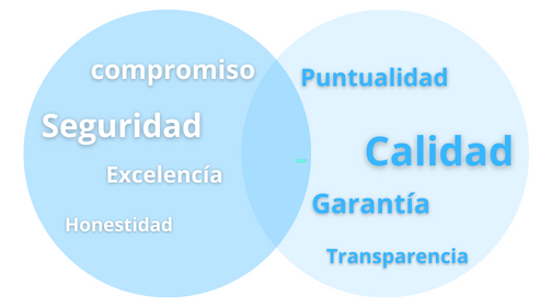 circulos con valores de la empresa 